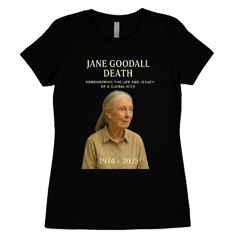 Jane Goodall Dead Remembering The Life And Legacy Of A Global Icon T-shirt