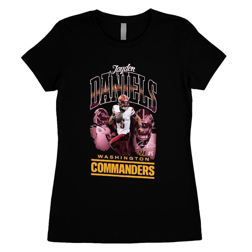 Jayden Daniels Washington Commanders Triple Pic T-shirt