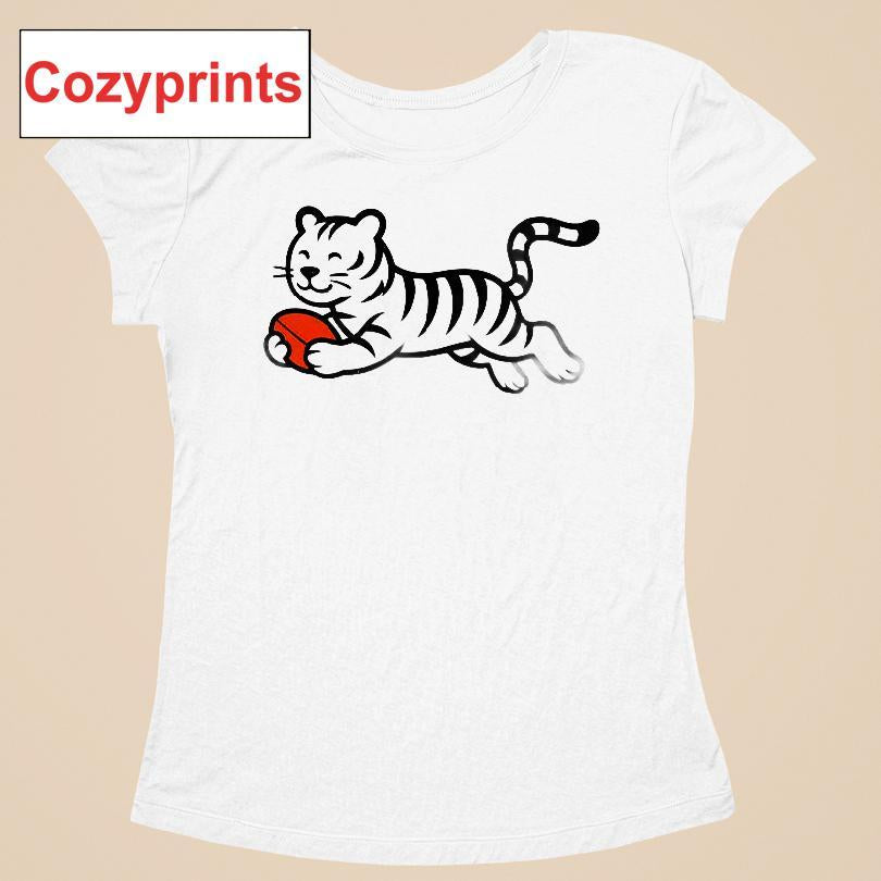 Jungle Vibes Run Wild  White Tiger T-shirt