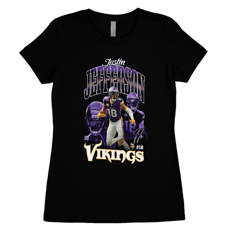 Justin Jefferson Minnesota Vikings Triple Pic T-shirt