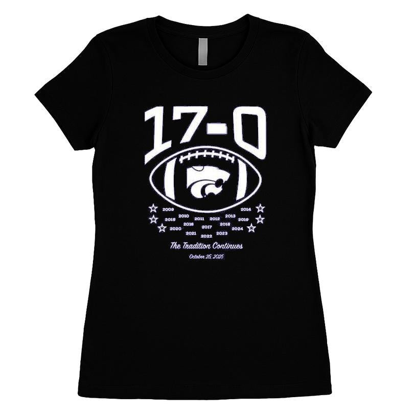 K-state Wildcats Football 17-0 Vs Kansas The Tradition Continues T-shirt