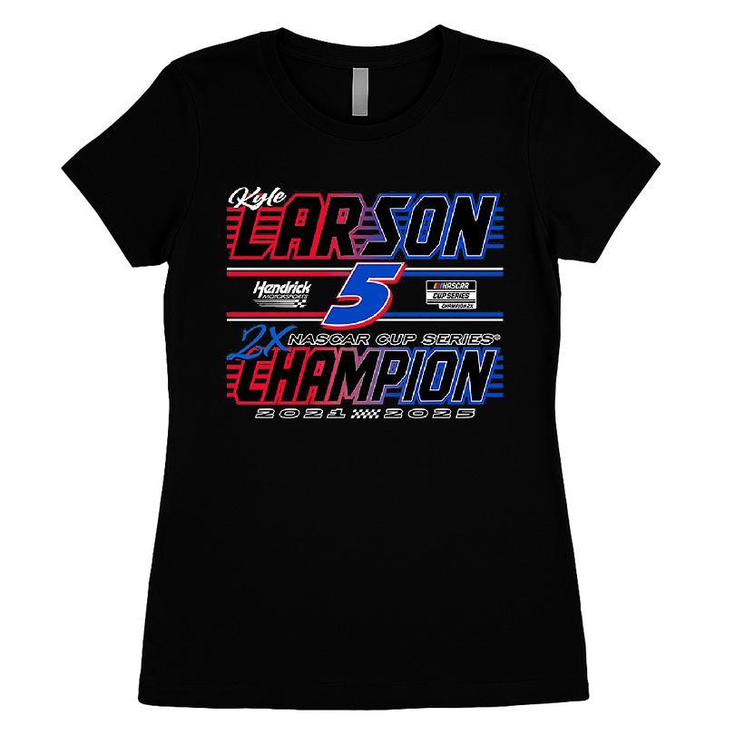 Kyle Larson Hendrick Motorsports Team Collection Two-Time NASCAR Cup Series Champion Car T-shirt