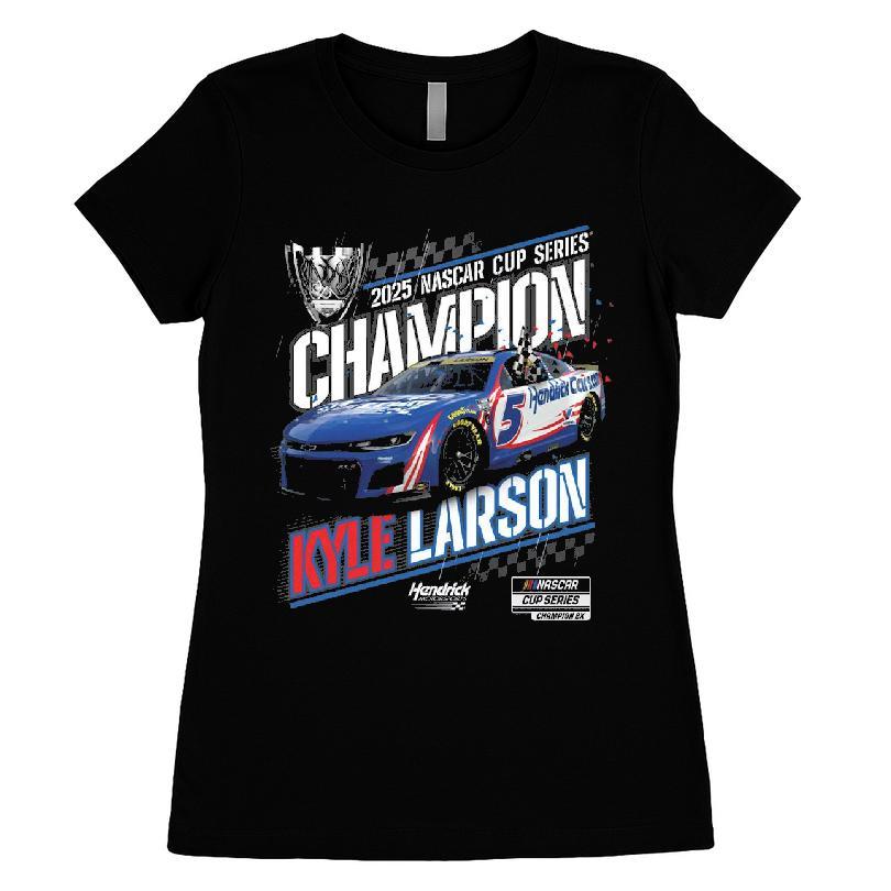 Kyle Larson Hendrick Motorsports Team Collection Women's 2025 Nascar Cup Series Champion Car T-shirt