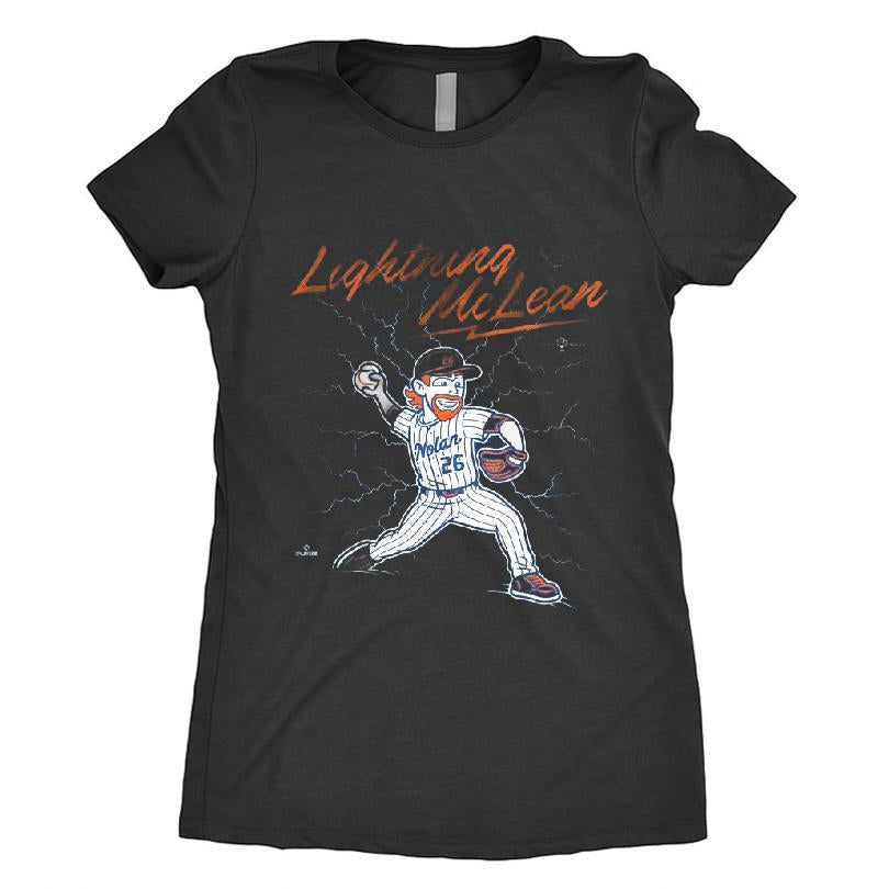 Lightning Mclean Nolan Mclean Queens New York Baseball Mlbpa T-shirt