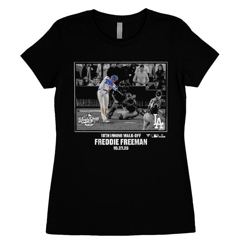 Los Angeles Dodgers Freddie Freeman Black Postseason Moments T-shirt
