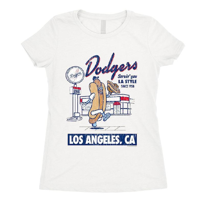 Los Angeles Dodgers Mitchell & Ness Cream Deli Shirt