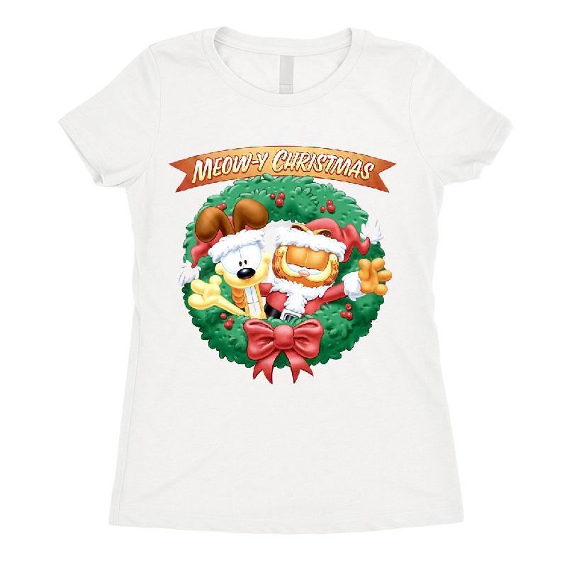 Meow-y Christmas Garfield T-shirt