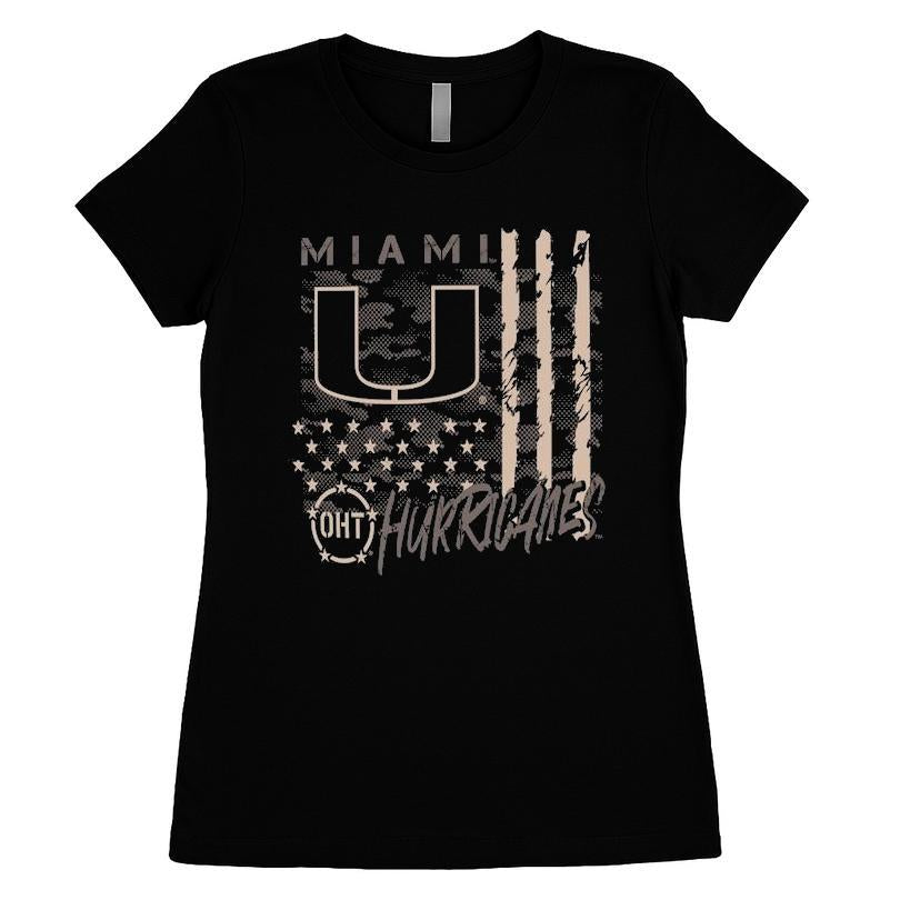Miami Hurricanes Oht Camo Overlay T-shirt