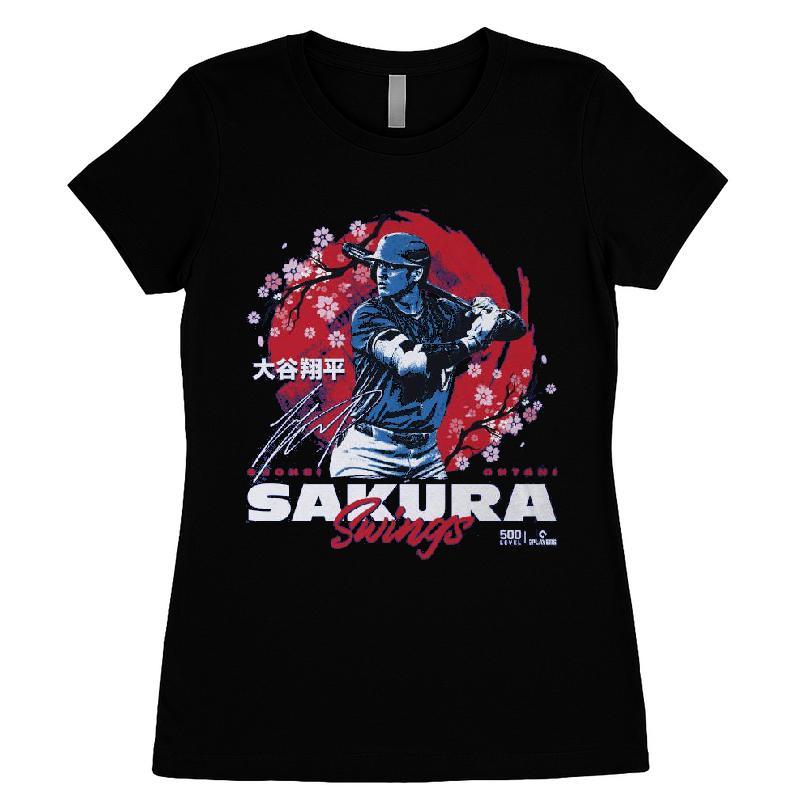 MLB Shohei Ohtani Los Angeles D Cherry Blossoms WHT T-shirt