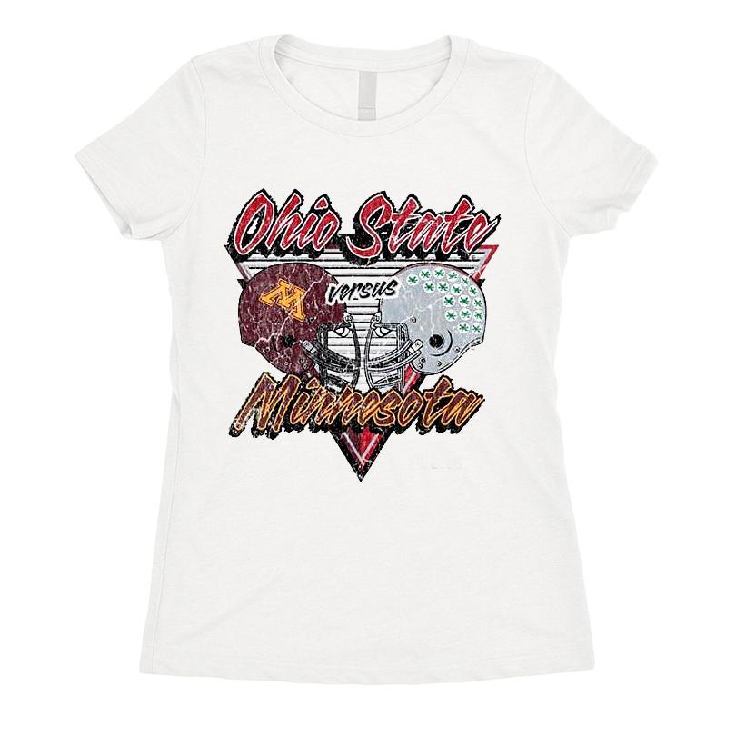 Ohio State Buckeyes White Football Football Vs Minnesota Gophers T-shirt