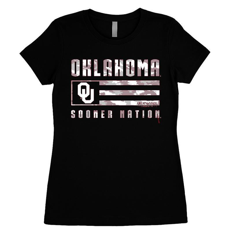 Oklahoma Sooners Nation Banner Flag T-shirt
