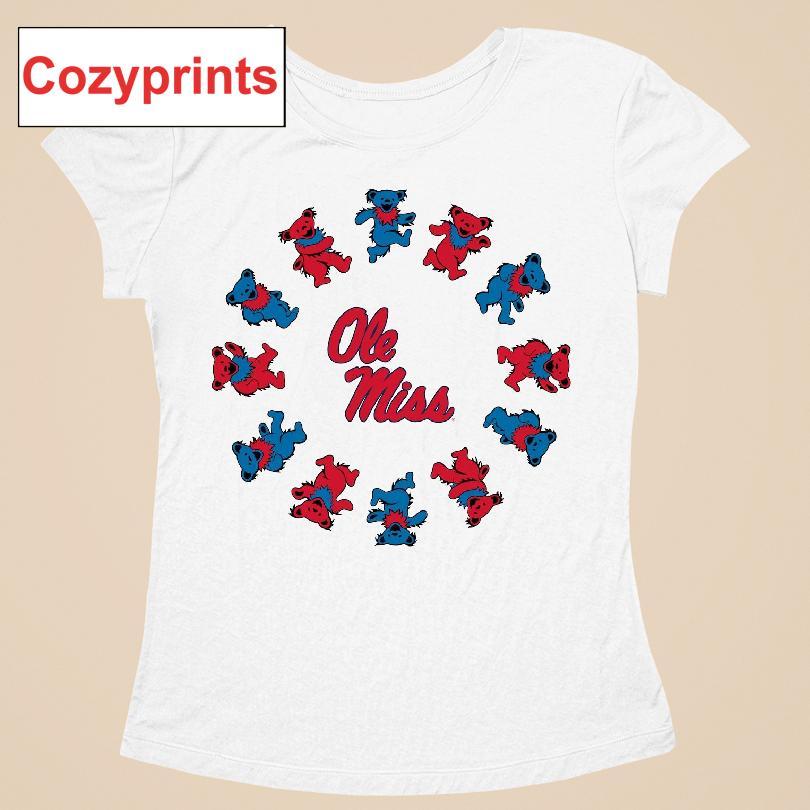 Ole Miss X Grateful Dead Circle Bears T-shirt