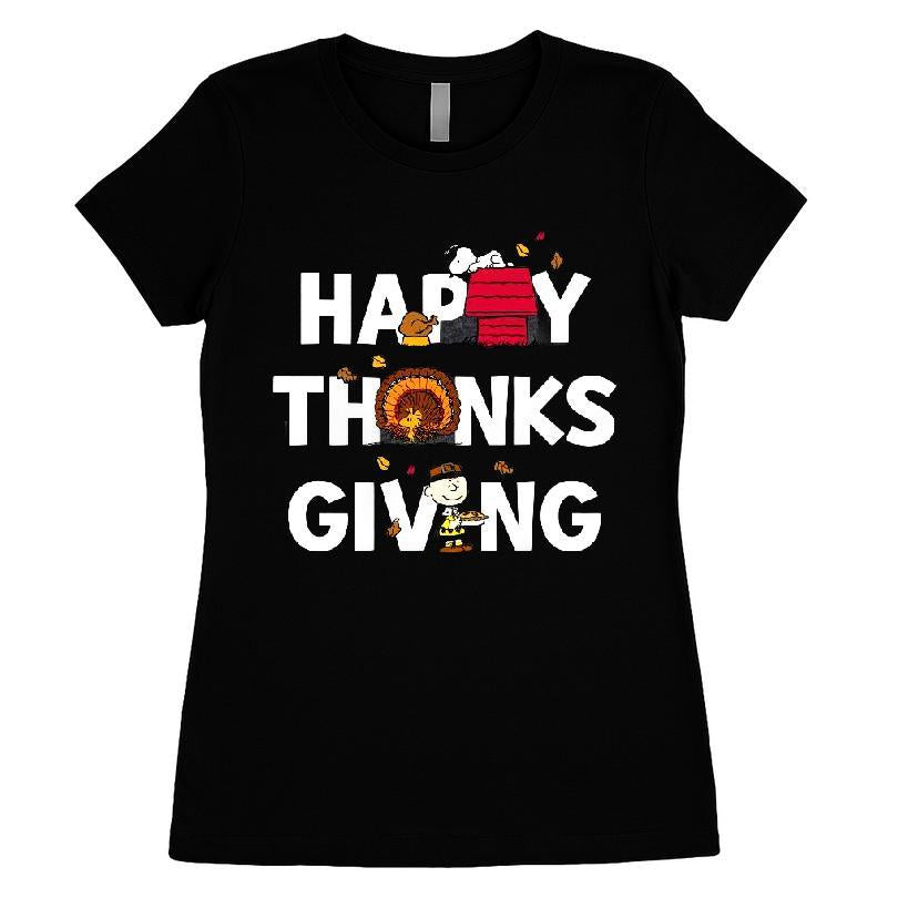 Peanuts Happy Thanksgiving Icons T-shirt