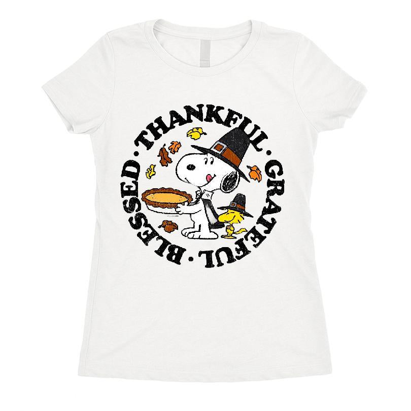 Peanuts Thankful Grateful Blessed T-shirt