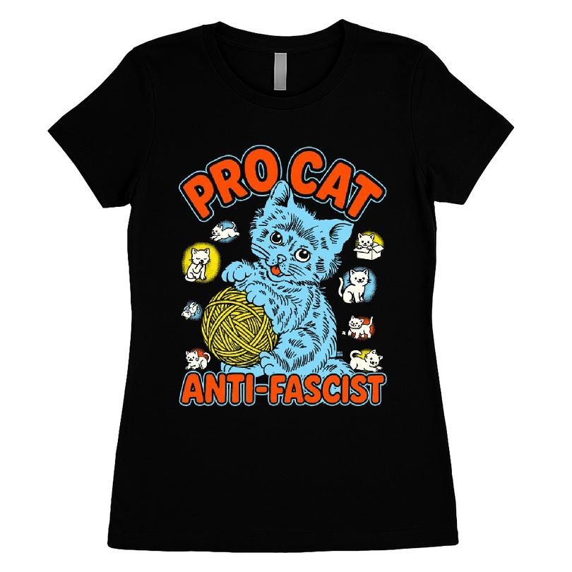 Pro Cat Anti-Fascist T-shirt