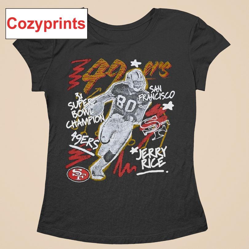 San Francisco 49ers Jerry Rice Mitchell & Ness Black Chalked Up Player Graphic Shirt