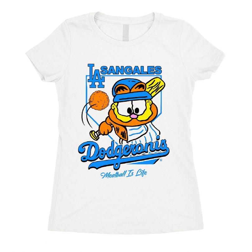 Sangales Los Angeles Dodgers Dodgeronis Meatball Is Life T-shirt