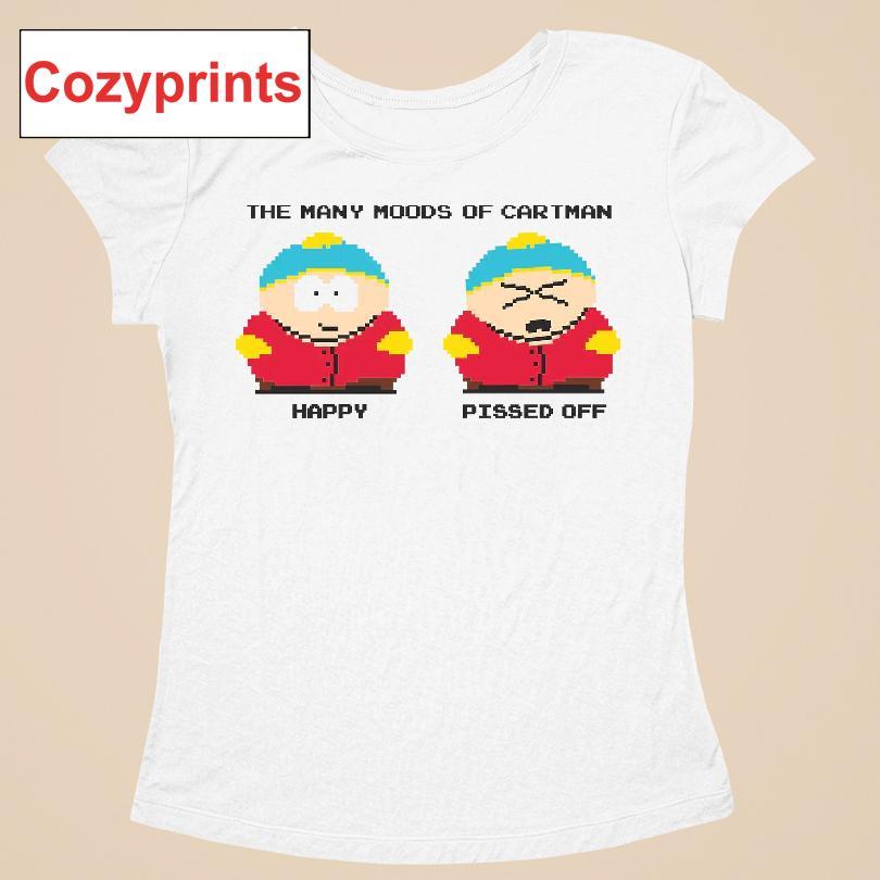 South Park The Many Moods Of Cartman Happy Pissed Off T-shirt