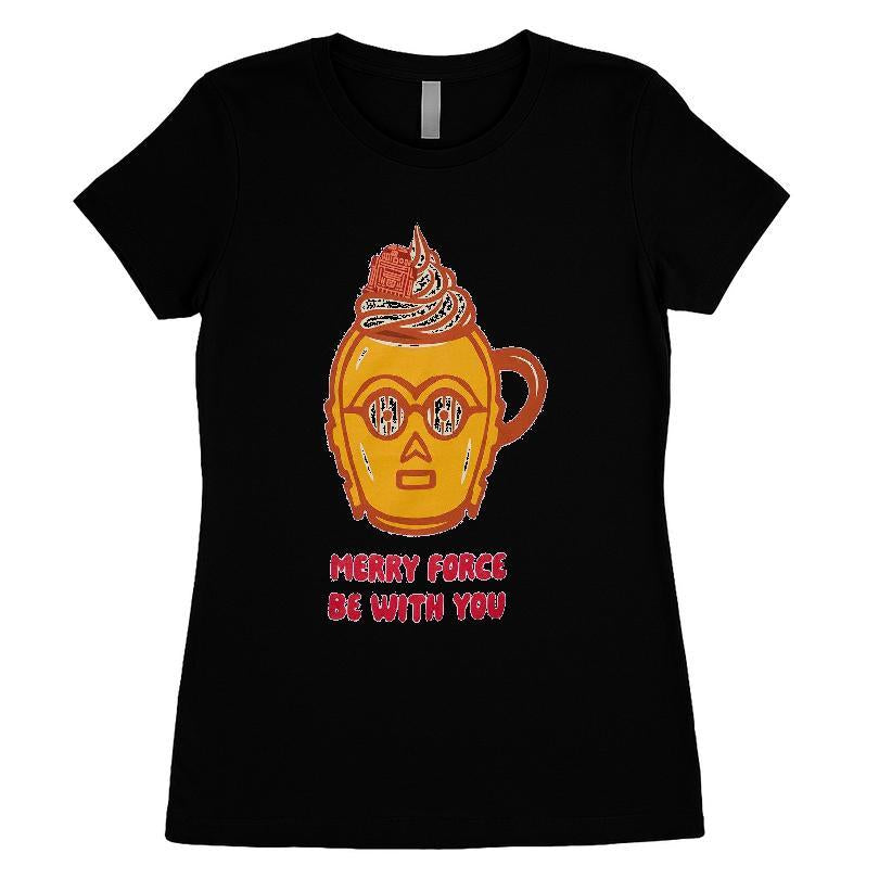 Star Wars C-3po Merry Force Be With You T-shirt
