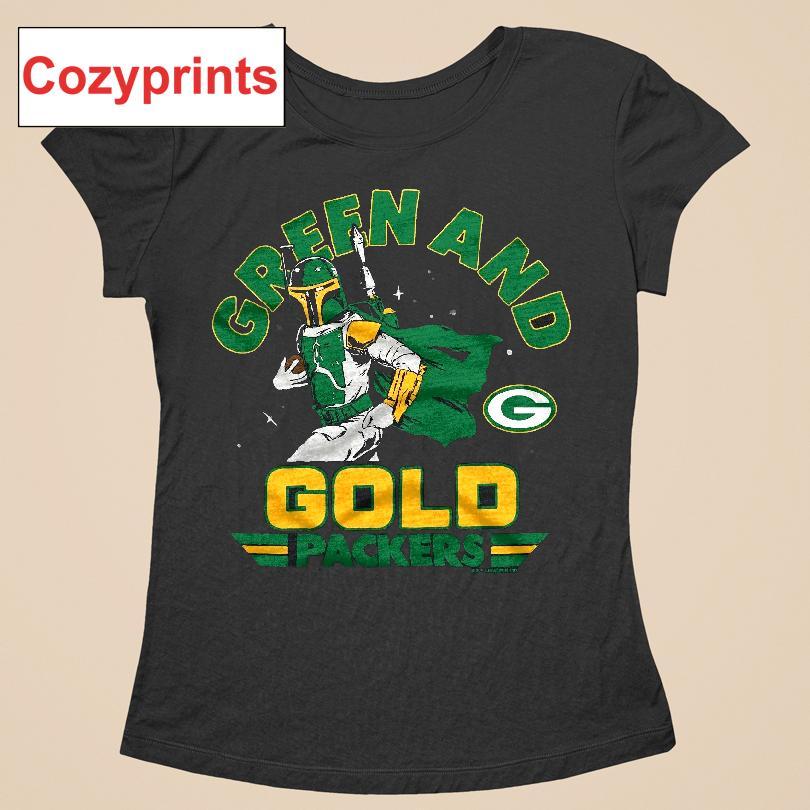 Star Wars Green And Gold Packers T-shirt