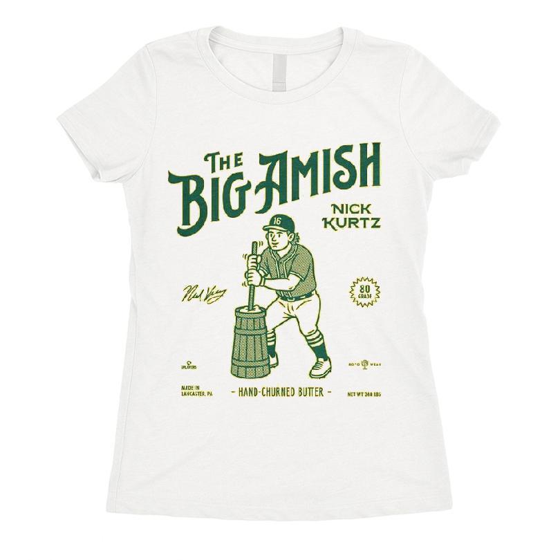 The Big Amish Nick Kurtz Hand-churned Butter Sacramento Las Vegas Oakland Baseball Mlbpa T-shirt