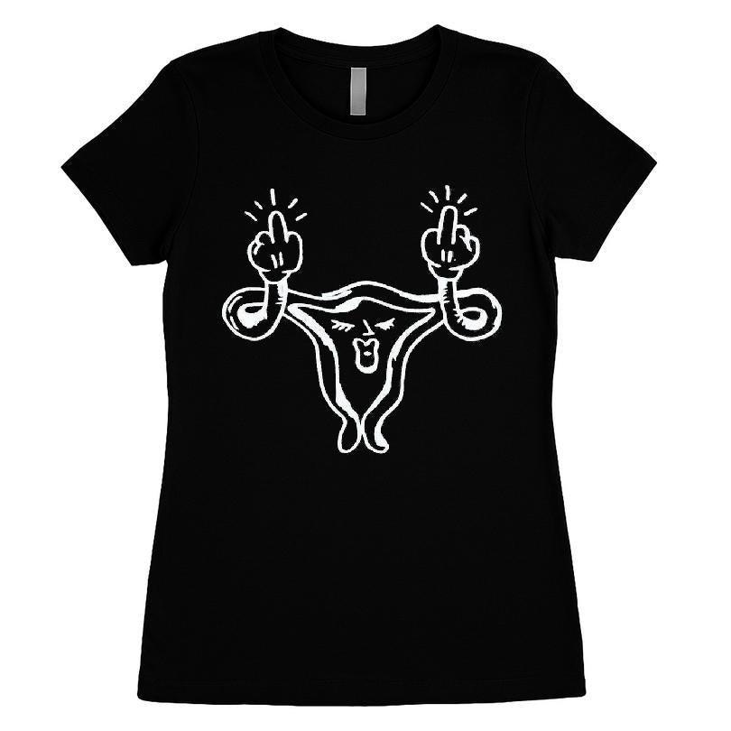 Uterus Middle Finger T-shirt