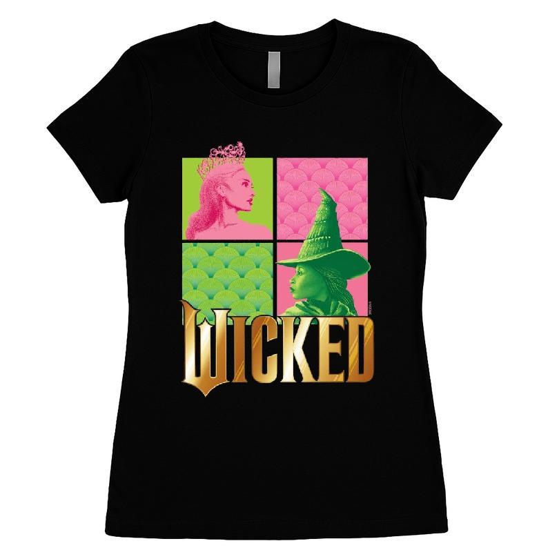 Wicked Elphaba And Glinda Logo T-shirt