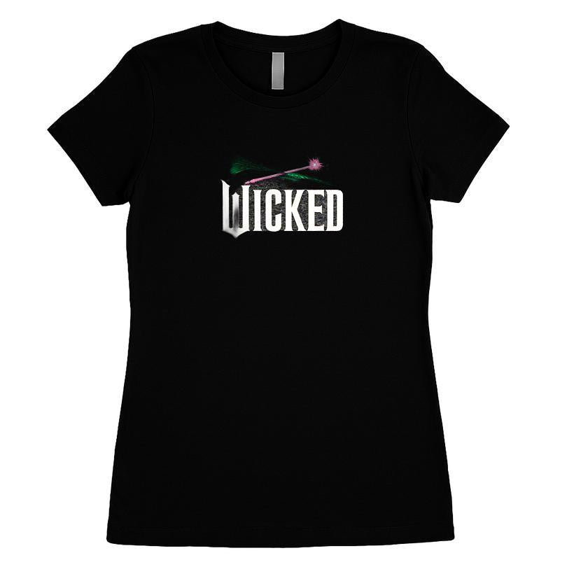 Wicked Wand And Broomstick Logo T-shirt