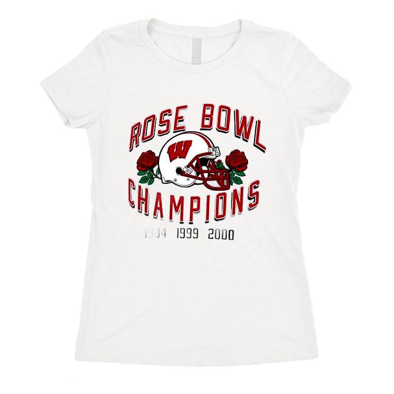 Wisconsin Badgers Helmet Rose Bowl Champs T-shirt