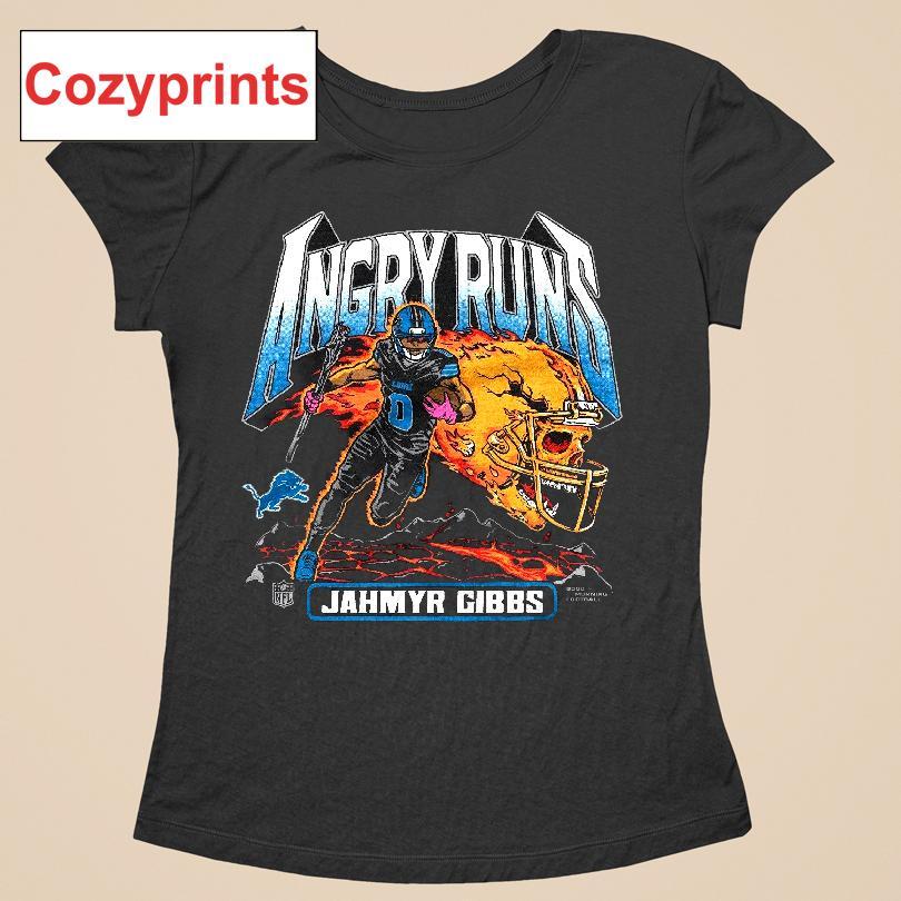 Youth Angry Runs 2025 Lions Jahmyr Gibbs T-Shirt