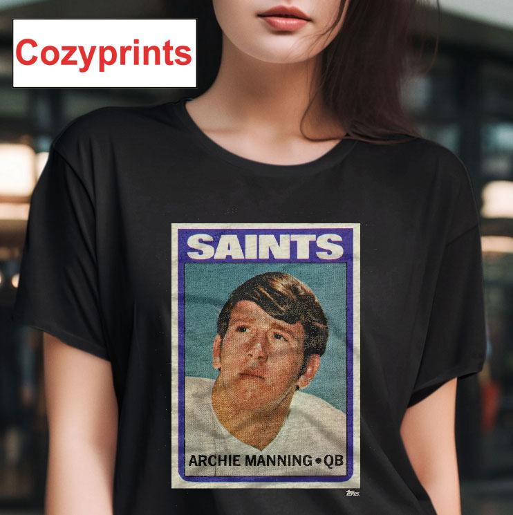 1972 Topps Football Archie Manning Saints T-shirt