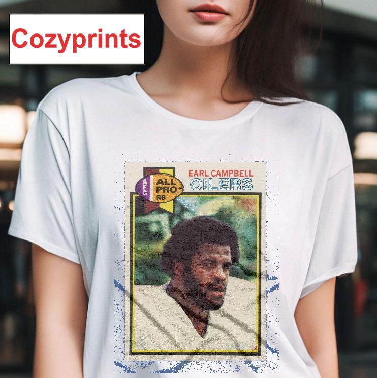 1979 Topps Football Earl Campbell Oilers T-shirt