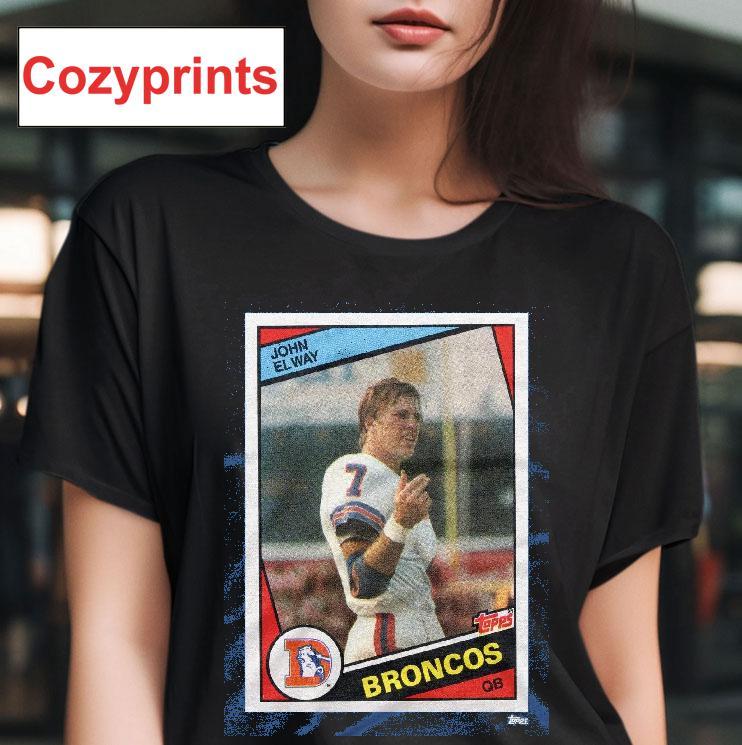 1984 Topps Football John Elway Broncos T-shirt