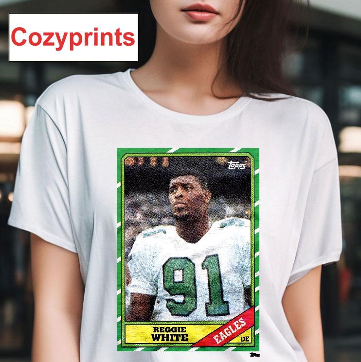 1986 Topps Football Reggie White Eagles T-shirt