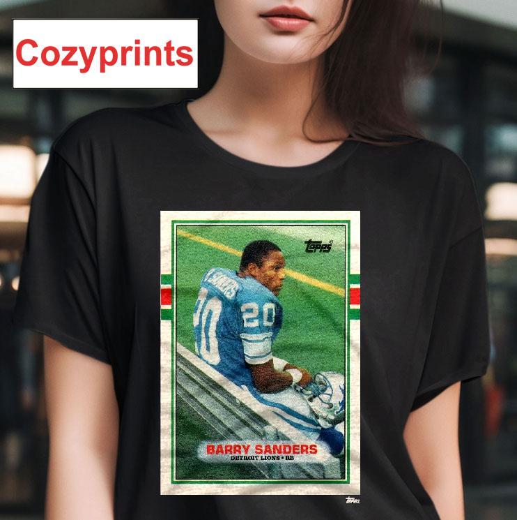 1989 Topps Football Barry Sanders Lions T-shirt