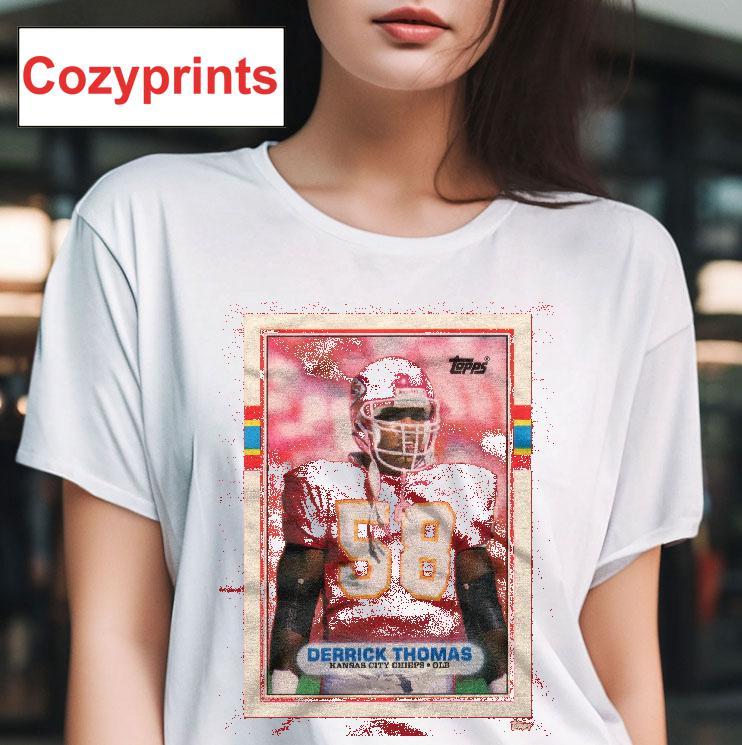 1989 Topps Football Derrick Thomas Chiefs T-shirt