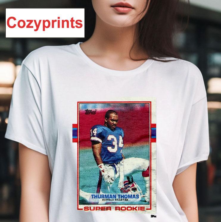 1989 Topps Football Thurman Thomas Bills T-shirt