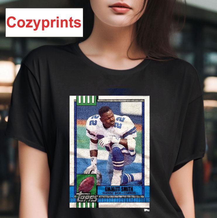1990 Topps Football Emmitt Smith Cowboys T-shirt