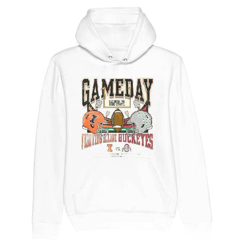Gameday Illinois Fighting Illini Ivory Football Football Vs Ohio State Buckeyes T-shirt