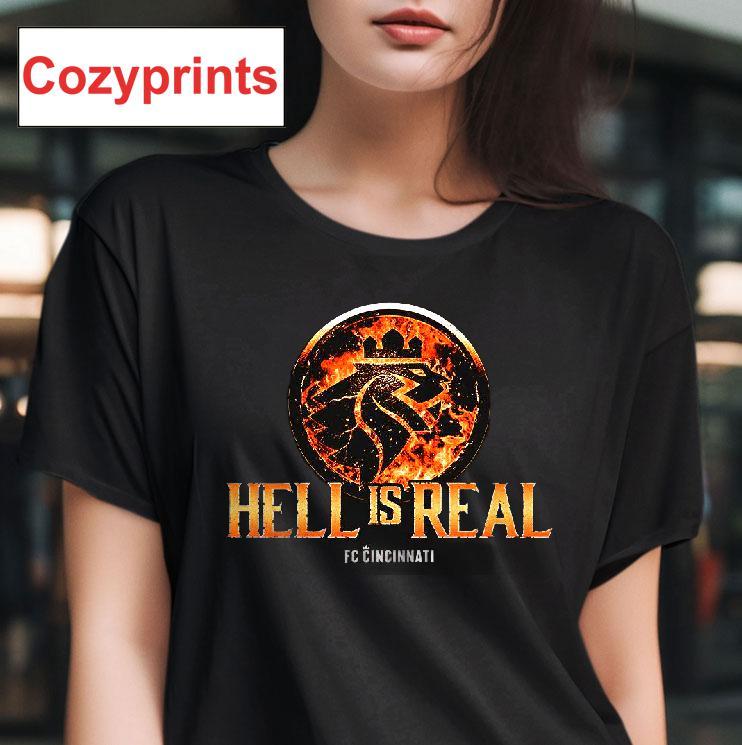 Hell Is Real Kombat Orange Flame Fc Cincinnati T-shirt