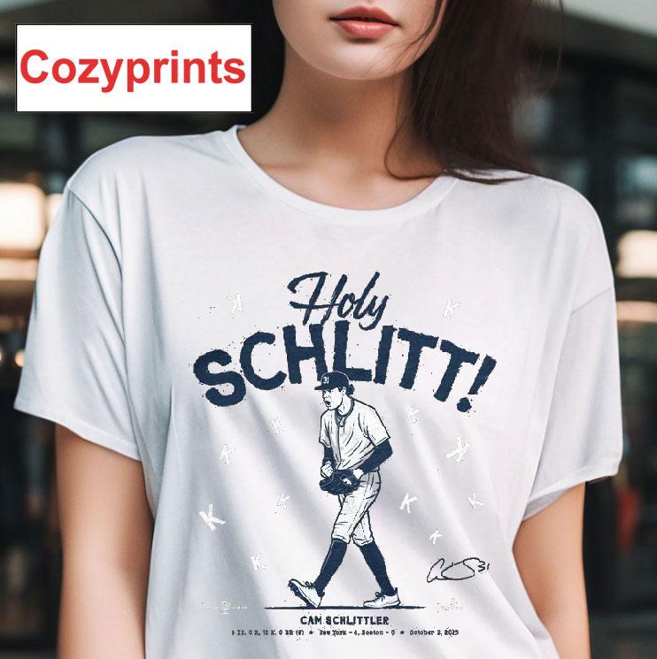Holy Schlitt Cam Schlittler Bronx New York Baseball Mlbpa Rotowear T-shirt