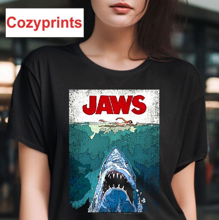 Jaws 50th Anniversary Poster Vector T-shirt