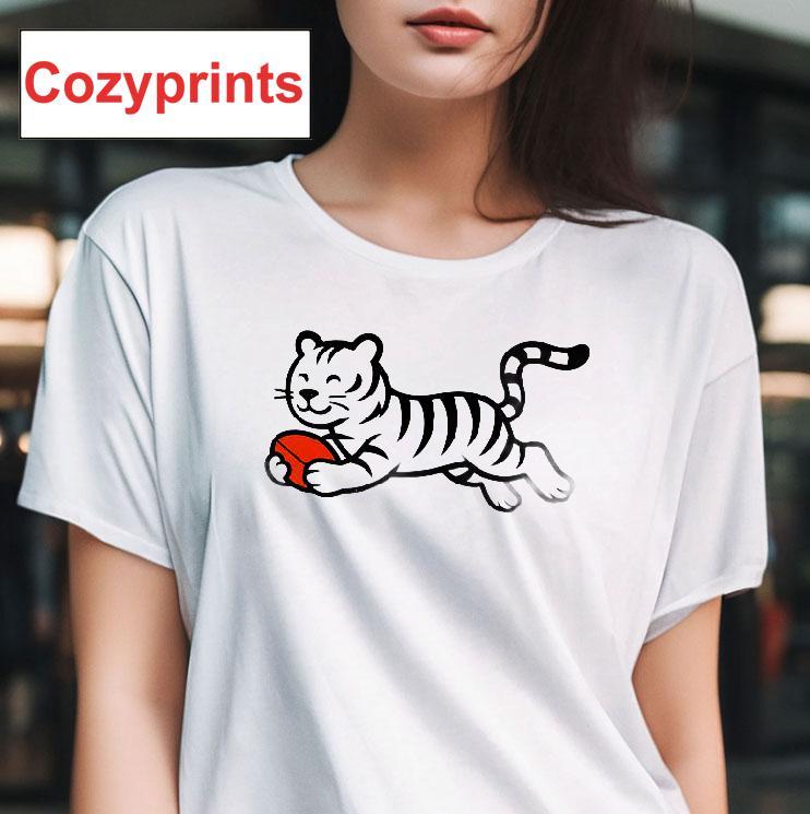 Jungle Vibes Run Wild  White Tiger T-shirt