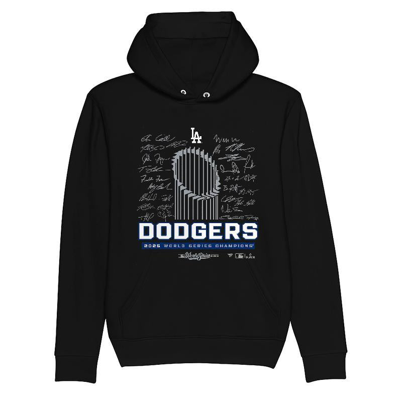 Los Angeles Dodgers 2025 World Series Champions Signature Roster T-shirt