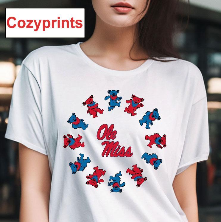 Ole Miss X Grateful Dead Circle Bears T-shirt