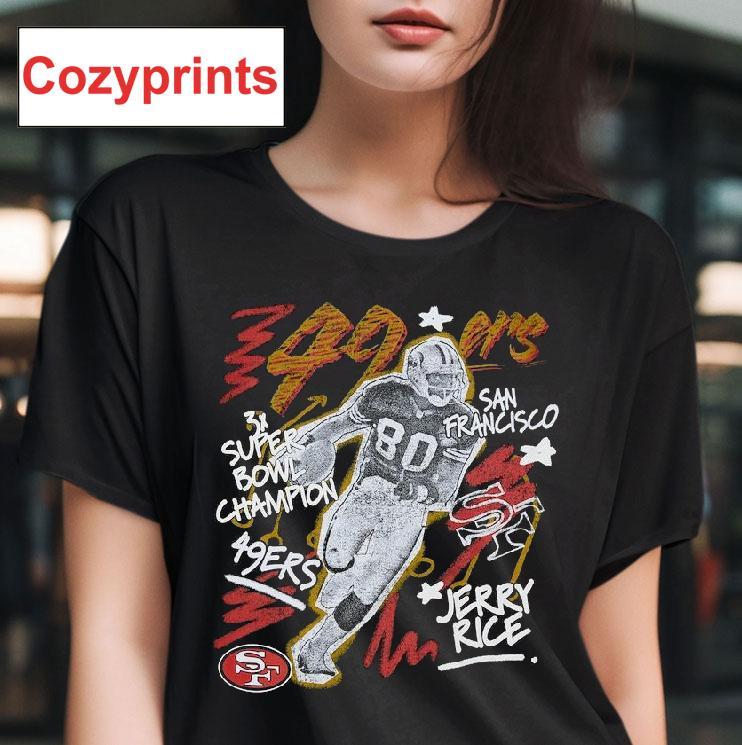 San Francisco 49ers Jerry Rice Mitchell & Ness Black Chalked Up Player Graphic Shirt