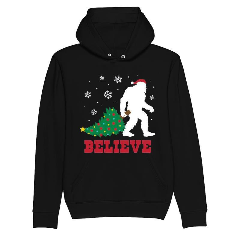 Sasquatch Believe Christmas Tree T-shirt