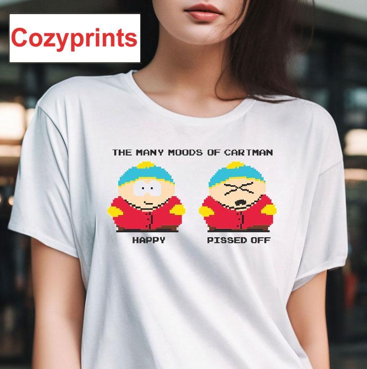 South Park The Many Moods Of Cartman Happy Pissed Off T-shirt
