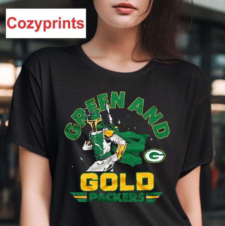 Star Wars Green And Gold Packers T-shirt