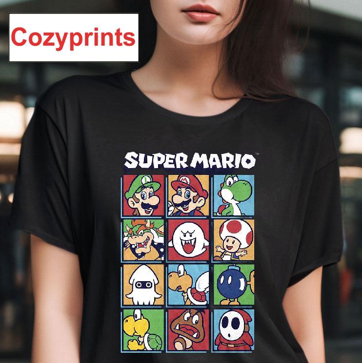 Super Mario Bros. Character Blocks Nintendo T-shirt